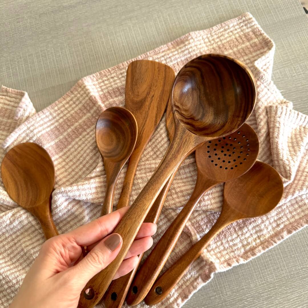 Wooden Kitchen Utensil Set 7-Piece