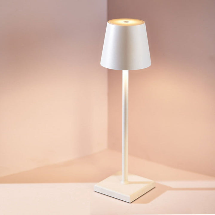 Wireless Iron Table Lamp Rechargeable & Dimmable