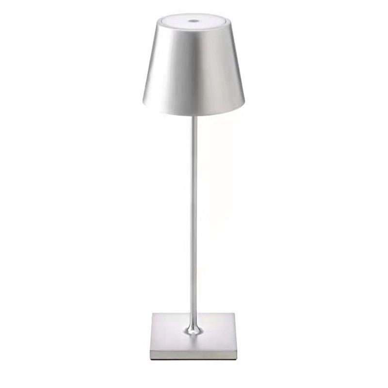 Wireless Iron Table Lamp Rechargeable & Dimmable