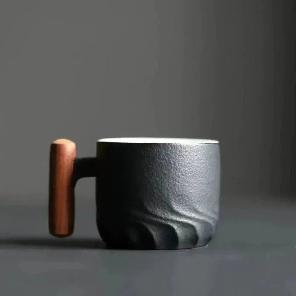 Ceramic Mug with Wooden Handle