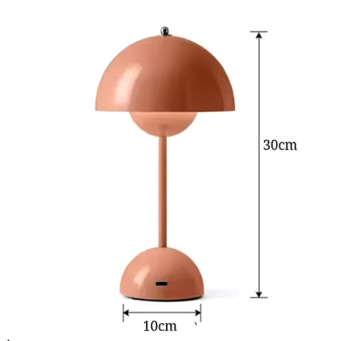 USB Rechargeable Mushroom Table Lamp – 3 Brightness Levels, Touch Control, LED Night Light
