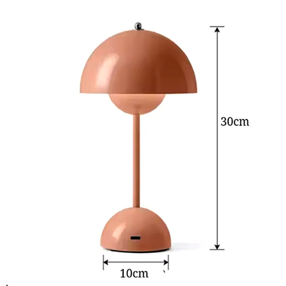 USB Rechargeable Mushroom Table Lamp – 3 Brightness Levels, Touch Control, LED Night Light