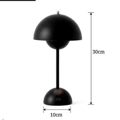 USB Rechargeable Mushroom Table Lamp – 3 Brightness Levels, Touch Control, LED Night Light