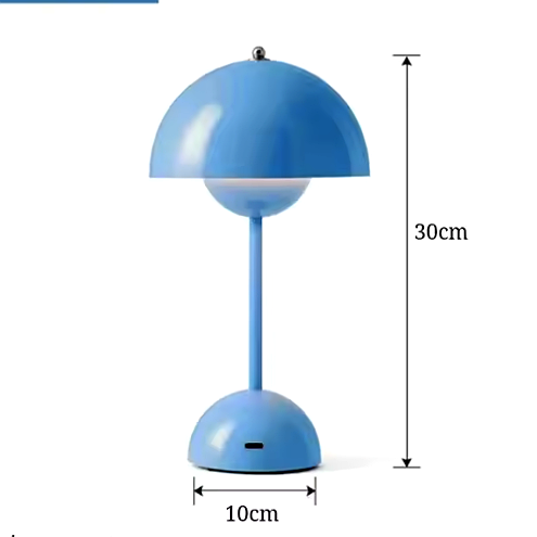 USB Rechargeable Mushroom Table Lamp – 3 Brightness Levels, Touch Control, LED Night Light