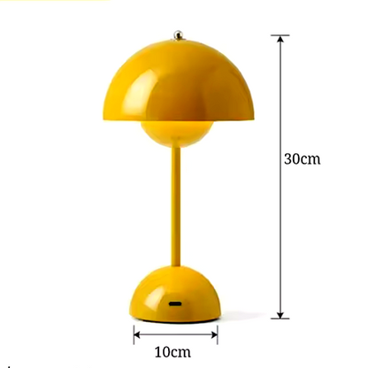 USB Rechargeable Mushroom Table Lamp – 3 Brightness Levels, Touch Control, LED Night Light