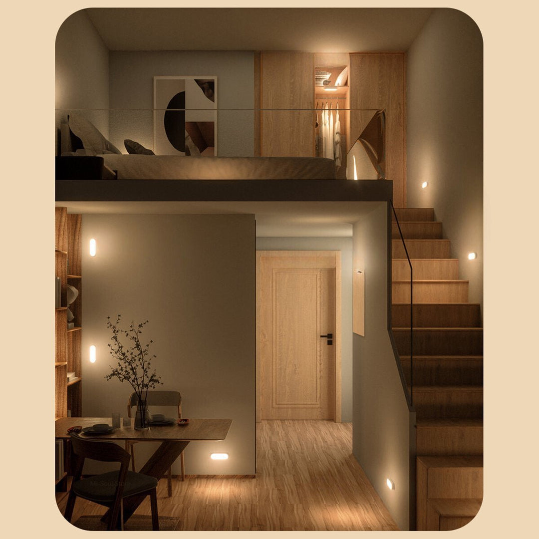 LED Wall Light with Motion Sensor Rechargeable Energy-Saving Indoor Outdoor