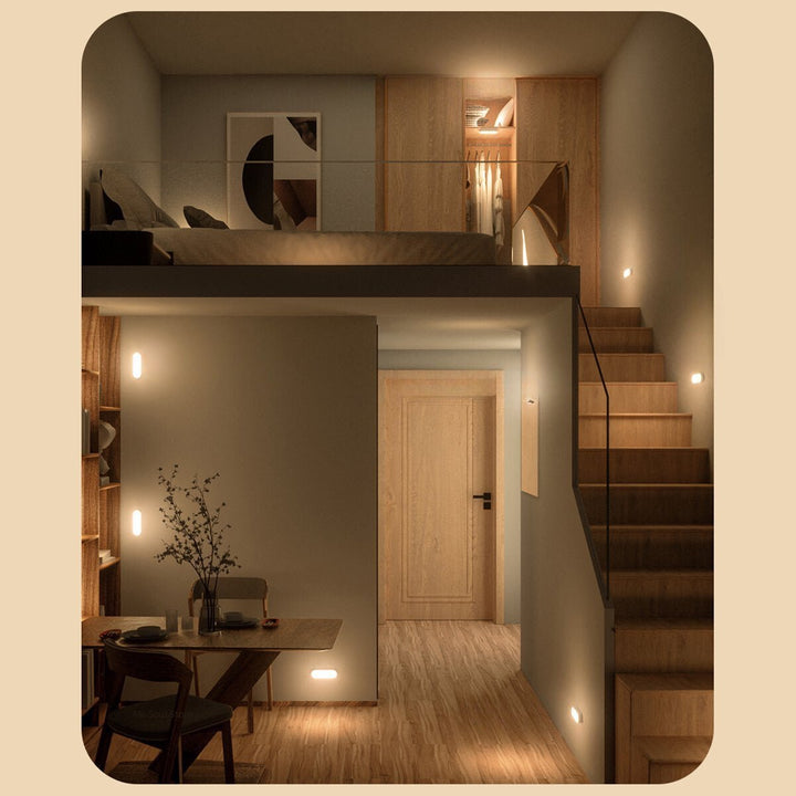 LED Wall Light with Motion Sensor Rechargeable Energy-Saving Indoor Outdoor