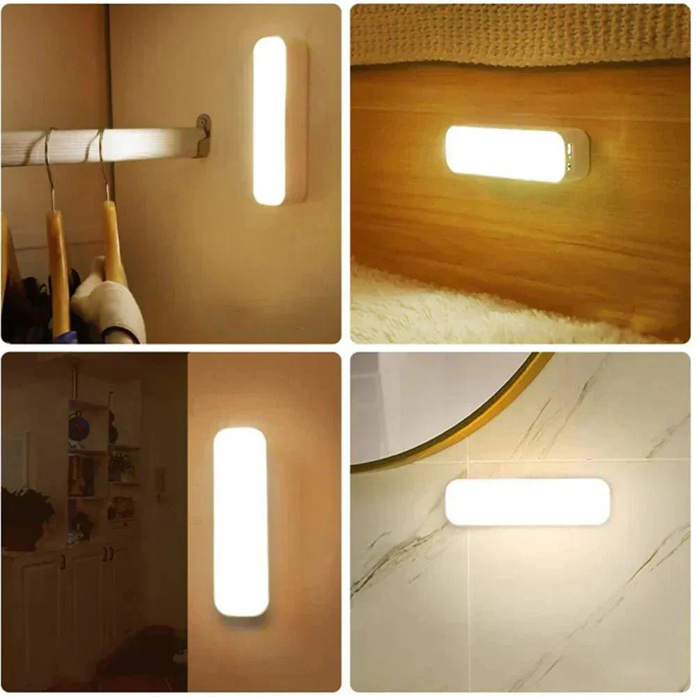 LED Wall Light with Motion Sensor Rechargeable Energy-Saving Indoor Outdoor