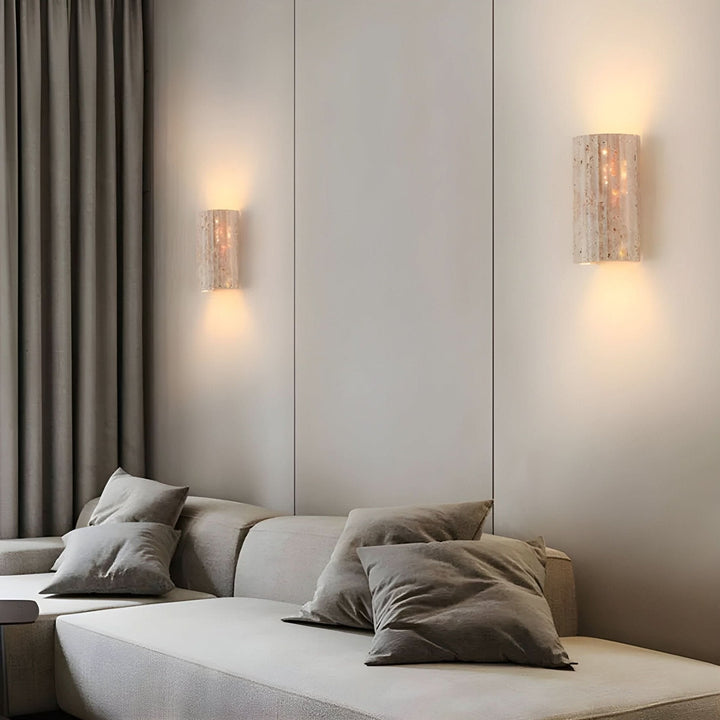Livia – LED Wall Light Made of Natural Stone for Bedroom & Living Room