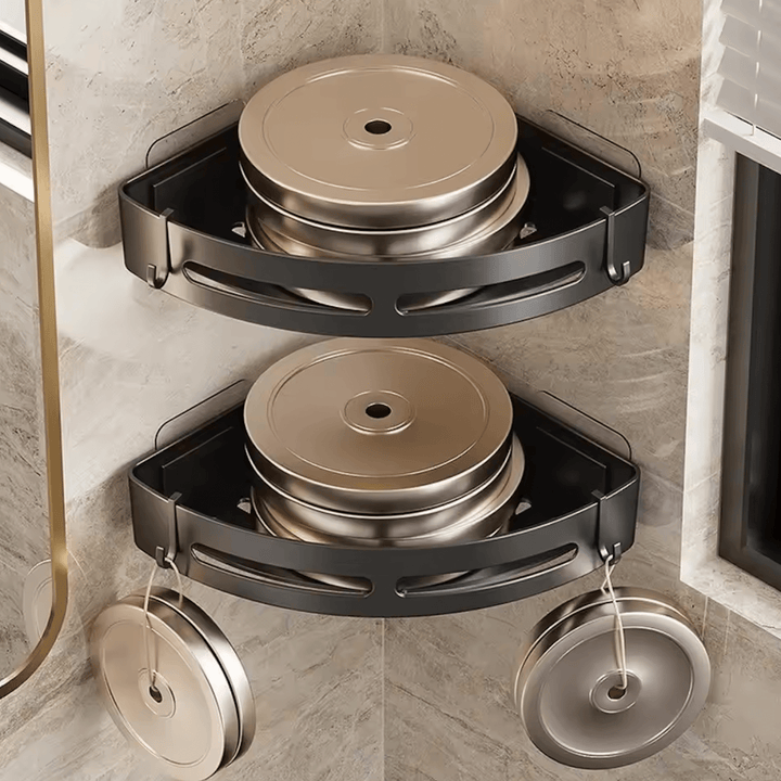 Milan – Corner Shower Shelf Without Drilling for Bathroom
