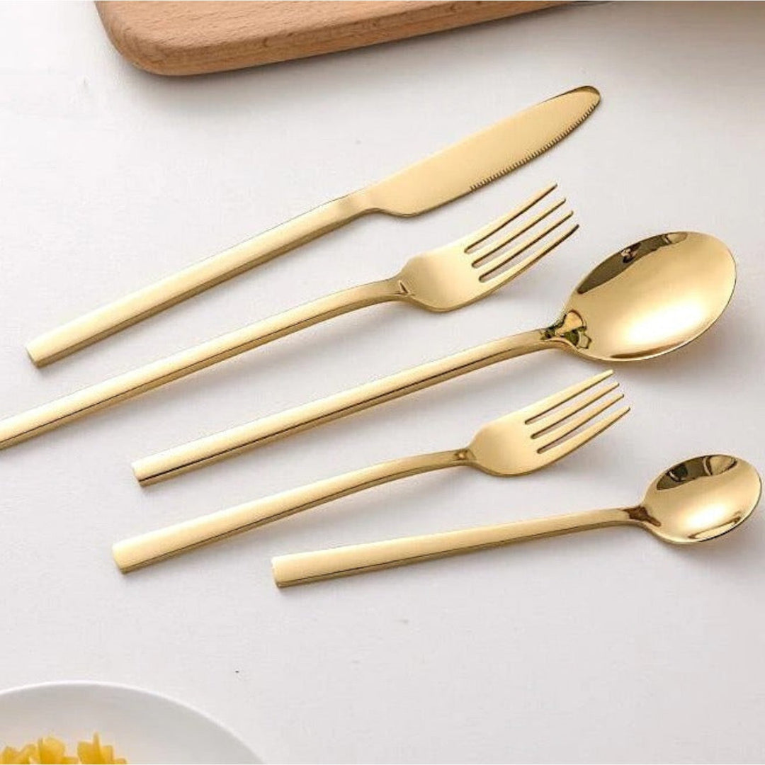 30-Piece Minimalist Stainless Steel Cutlery Set