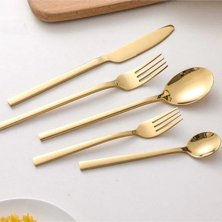 30-Piece Minimalist Stainless Steel Cutlery Set