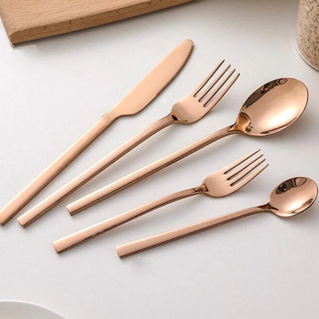 30-Piece Minimalist Stainless Steel Cutlery Set