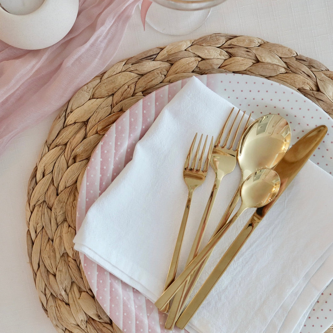 30-Piece Minimalist Stainless Steel Cutlery Set