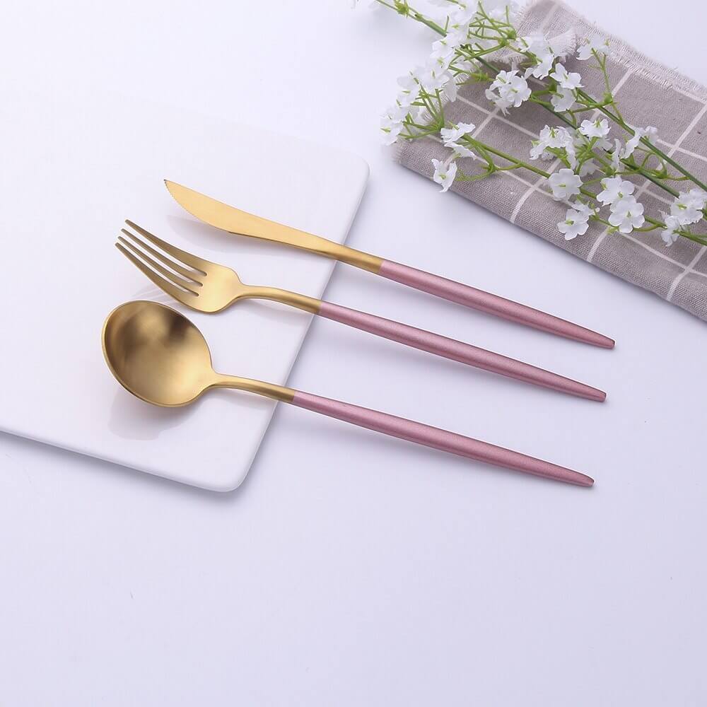 Modern Gold Cutlery Set 24-Piece