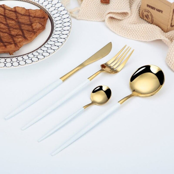 Modern Gold Cutlery Set 24-Piece