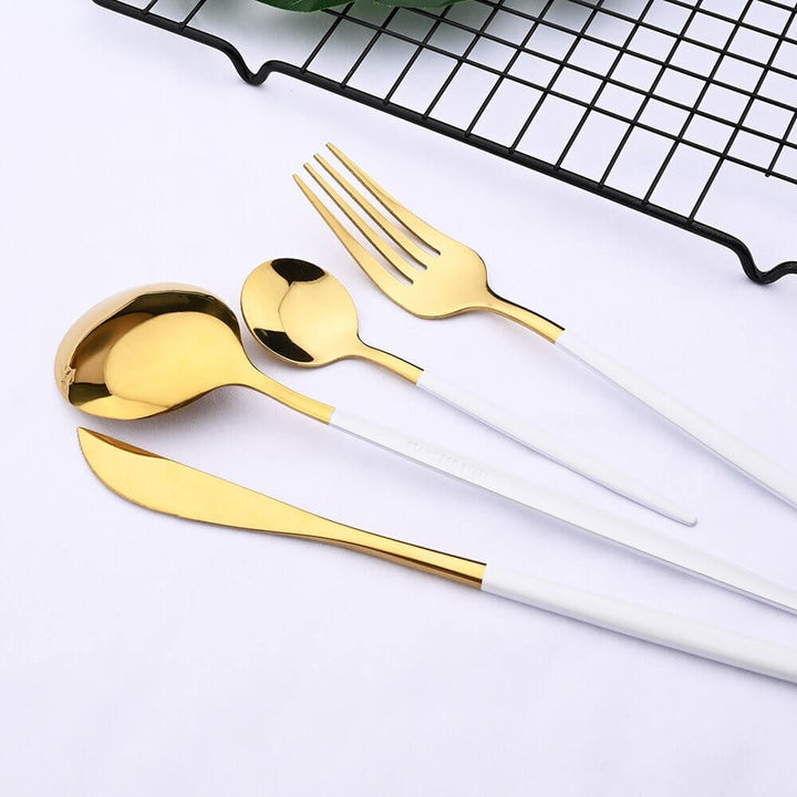 Modern Gold Cutlery Set 24-Piece