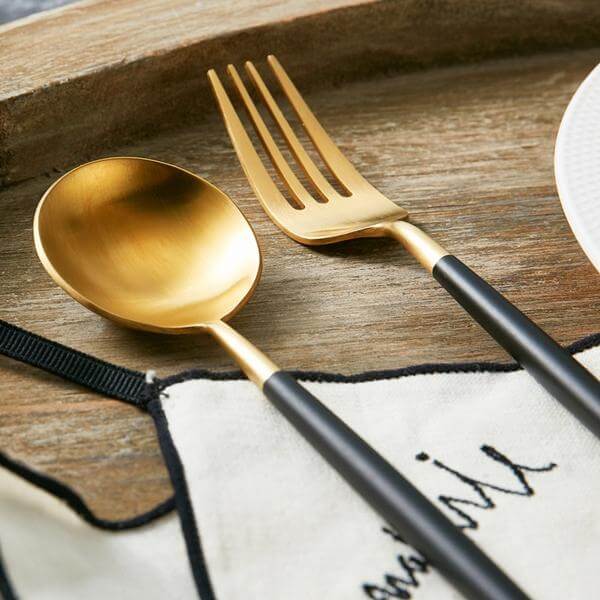 Modern Gold Cutlery Set 24-Piece