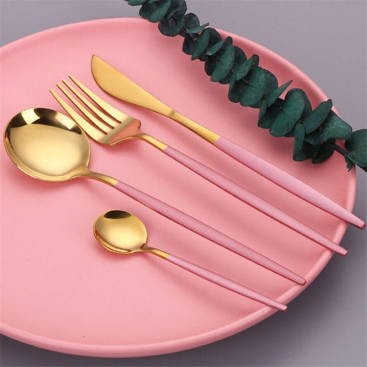 Modern Gold Cutlery Set 24-Piece