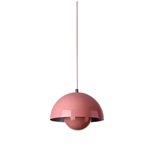 Modern Half Round Pendant Lamp – Nordic Flower Bud Design, LED Ceiling Light for Kitchen & Living Room