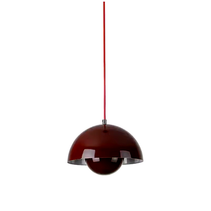 Modern Half Round Pendant Lamp – Nordic Flower Bud Design, LED Ceiling Light for Kitchen & Living Room
