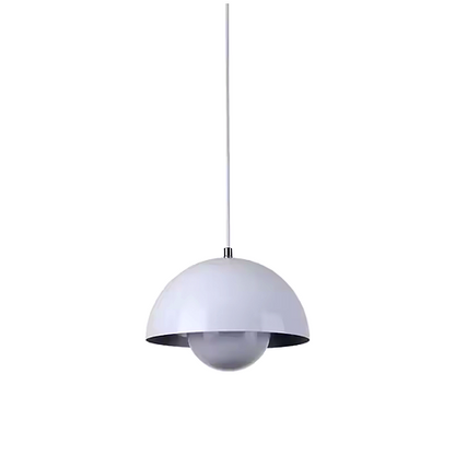 Modern Half Round Pendant Lamp – Nordic Flower Bud Design, LED Ceiling Light for Kitchen & Living Room
