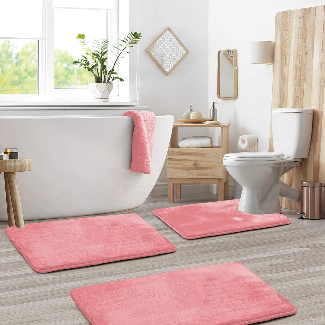 VelvaLuxe - Cotton Bath Mat Set, 3-Piece for Comfort
