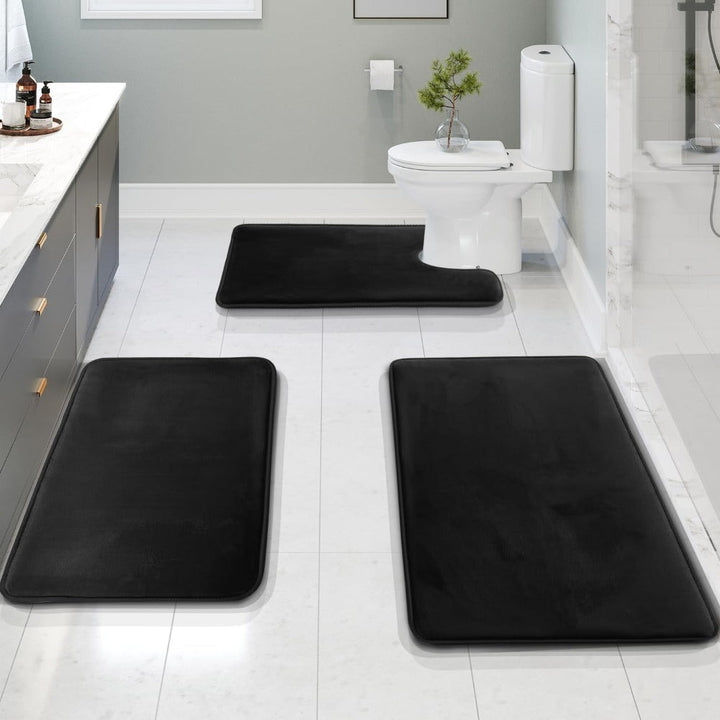 VelvaLuxe - Cotton Bath Mat Set, 3-Piece for Comfort
